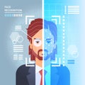 Face Recognition System Scanning Eye Retina Of Business Man Modern Identification Technology Access Control Concept Royalty Free Stock Photo