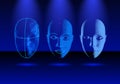 Face recognition technology in progress, from old science to modern smartphone verification