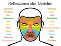 Face Reflexology German Chart Inner Organs Massage Areas Body Parts