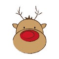 face reindeer merry christmas image