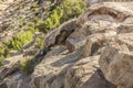 Face rock formation at Black Dragon canyon, Utah Royalty Free Stock Photo