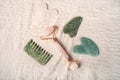 Natural stone gua sha tools for facial acupuncture massage