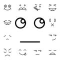 Face, with, rolling, eyes flat vector icon in emotions pack