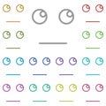 Face, with, rolling, eyes multi color icon. Simple thin line, outline vector of emotion icons for ui and ux, website or mobile