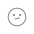 Face with rolling face emoticon line icon