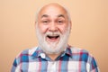 Face of 50s aged pensioner. Portrait of happy senior man smiling. Closeup emotional portrait of an old mature senior man Royalty Free Stock Photo