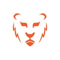 Face sad lion logo design vector graphic symbol icon sign illustration creative idea Royalty Free Stock Photo