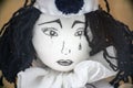 The face of sad Pierrot doll Royalty Free Stock Photo