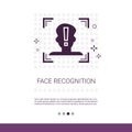 Face Scan System Recognition Biometric Identification Concept Web Banner With Copy Space