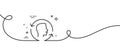 Face scanning repeat line icon. Face id update sign. Continuous line with curl. Vector Royalty Free Stock Photo