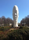 Face sculpture in the Millennium Park, Chicago