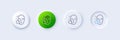 Face search line icon. Head recognition sign. Line icons. Vector