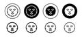 Face sheet mask icon vector set collection for web Royalty Free Stock Photo