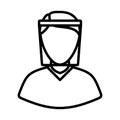Face Shield Icon Royalty Free Stock Photo