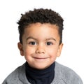 Face shot of cute little afro american boy