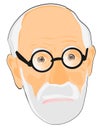 Sigmund Freud cartoon Royalty Free Stock Photo