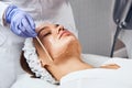 Face Skin Care. Close-up Of Woman Getting Facial Hydro Microdermabrasion Peeling Treatment At Cosmetic Beauty Spa Clinic Royalty Free Stock Photo