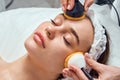 Face Skin Care. Close-up Of Woman Getting Facial Hydro Microdermabrasion Peeling Treatment At Cosmetic Beauty Spa Clinic Royalty Free Stock Photo