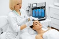 Face Skin Care. Diamond Microdermabrasion Peeling Treatment, Beauty Spa. Cosmetology.