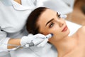 Face Skin Care. Facial Hydro Microdermabrasion Peeling Treatment Royalty Free Stock Photo