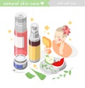 Face Skin Care Isometric