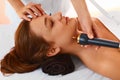Face skin care. Ultrasound cavitation face treatment in medical