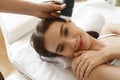Face Skin Care. Woman Getting Facial Beauty Treatment At Spa