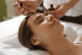 Face Skin Care. Woman Receiving Serum Treatment In Beauty Salon Royalty Free Stock Photo