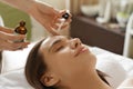 Face Skin Care. Woman Receiving Serum Treatment In Beauty Salon Royalty Free Stock Photo