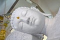 The face of Sleeping Buddha in Thailand