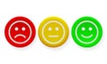 Face smile icon positive, negative opinion vector buttons Royalty Free Stock Photo