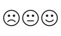 Face smile icon positive, negative neutral opinion vector signs Royalty Free Stock Photo