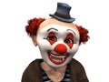 The face of a smiling clown. Royalty Free Stock Photo