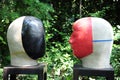 Jun Kaneko Face to Face Ceramic Art Exhibit at the Dixon Gallery and Gardens in Memphis, Tennessee Royalty Free Stock Photo