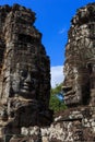 Face Tower at Bayon Temple Royalty Free Stock Photo