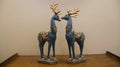 Face the two deer. Very beautiful crafts.