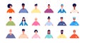 Face users picture. Profile people avatars, different young senior persons. Isolated male female professionals portraits