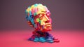 face voxel human head Royalty Free Stock Photo