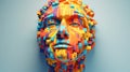 face voxel human head Royalty Free Stock Photo