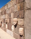 Face Wall at Tiwanaku, Altiplano, Titicaca region, Bolivia