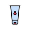 Face wash vector color line icon