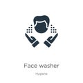 Face washer icon vector. Trendy flat face washer icon from hygiene collection isolated on white background. Vector illustration Royalty Free Stock Photo