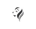 Face woman beauty spa logo design illustration