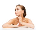 Face of woman with clean perfect skin Royalty Free Stock Photo