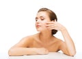 Face of woman with clean perfect skin Royalty Free Stock Photo