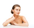 Face of woman with clean perfect skin Royalty Free Stock Photo