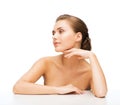 Face of woman with clean perfect skin Royalty Free Stock Photo
