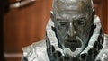 Portrait of writer spanish Miguel de Cervantes in a sculpture, Quixote author`s.