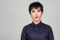 Face of young androgynous Asian transgender woman Royalty Free Stock Photo