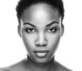 Face of an young black beauty Royalty Free Stock Photo